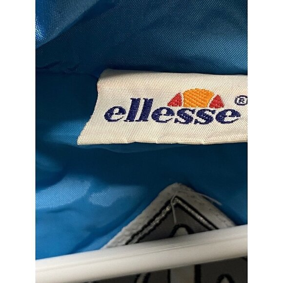 Ellesse Ski Windbreaker Jacket Mens Vintage 80s Half Zip Blue Jacket Nylon XL - Picture 7 of 12